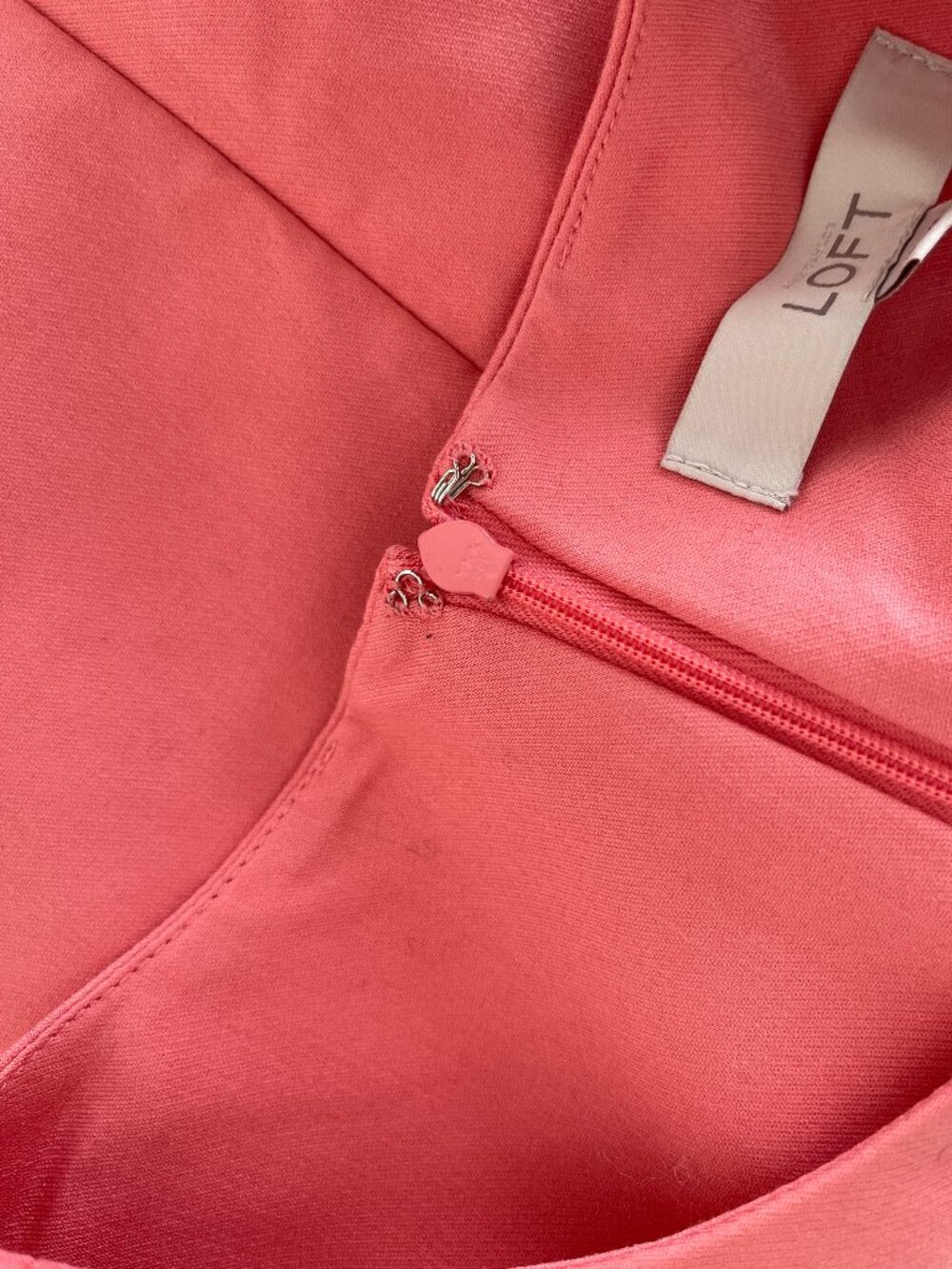 Coral Geometric Cut Out Dress by Loft - Picture 6 of 8